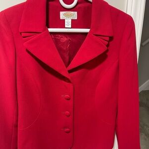 Red blazer, rarely used, but in perfect condition, size 2 petite, Talbots brand.